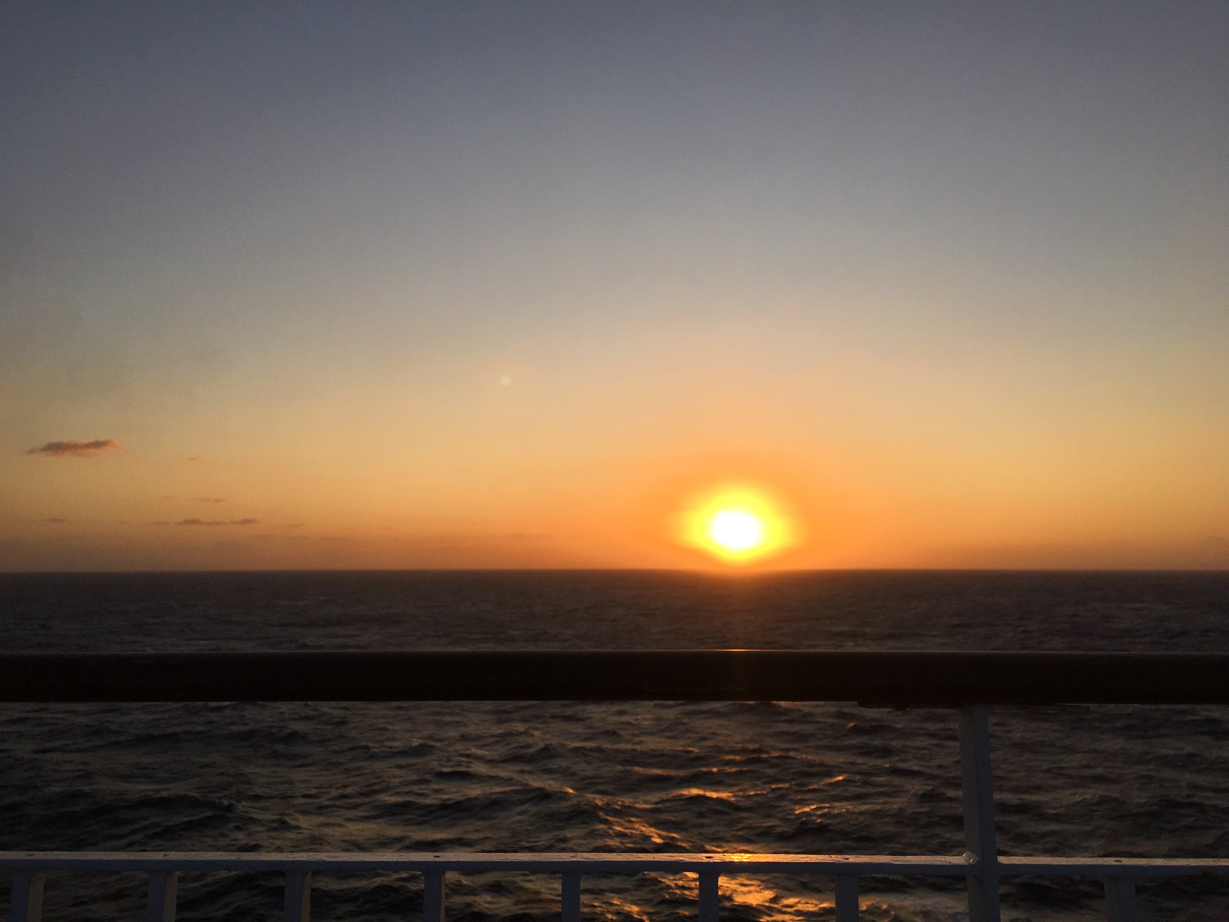 Sleeping on the cabin floor of the GNV Rhapsody, I awake early enough to watch the sunrise. Soon I dock in Porto Torres, then make my way south to Cagliari!